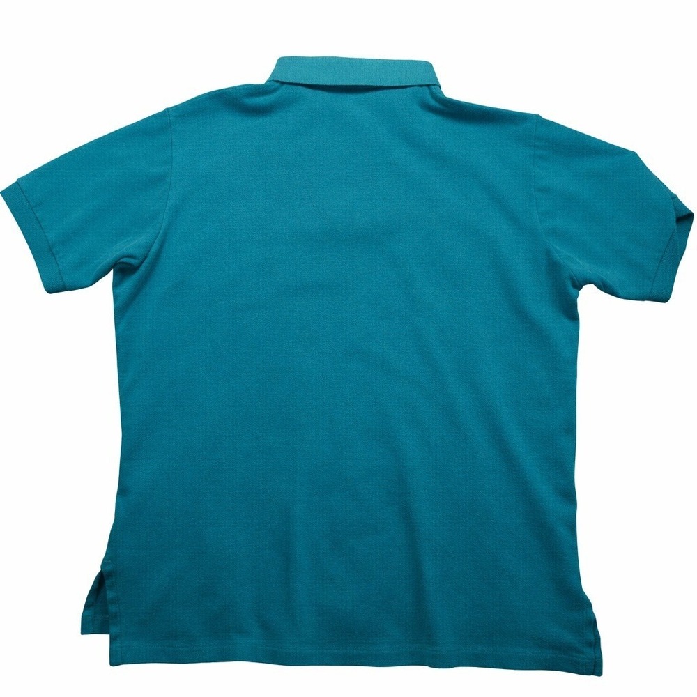 Vintage Polo Ralph Lauren Polo Shirt Mens XL Teal Yellow Pony Cotton Golf - Picture 3 of 8